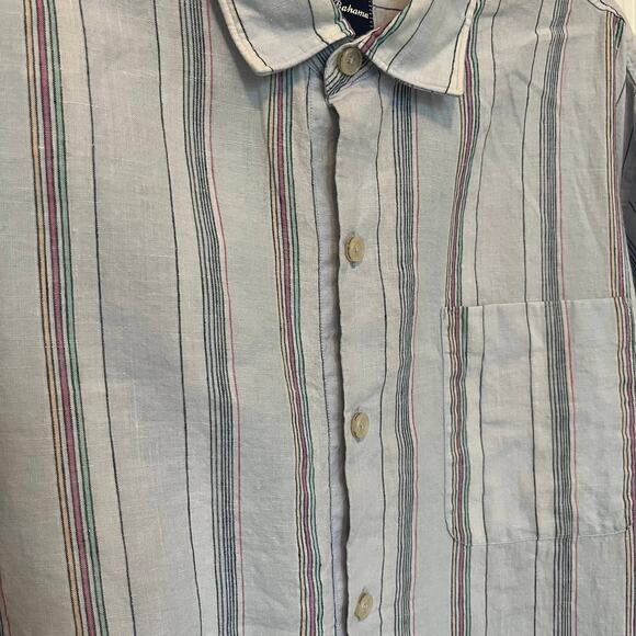 Tommy Bahama Button Up Shirt Blue Stripe XL - Picture 3 of 5